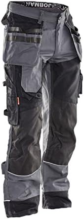 Jobman 269718-9899-C62 Floor Layers Trousers, Grey/Black, Size C62