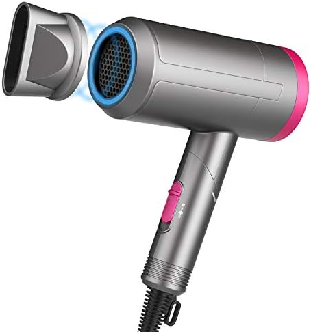 Paubea Portable Folding Hair Dryer - Radiation Free Ionic Infrared Low Noise Compact Blow Dryer Best for Pregnancy Kids Use