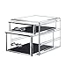 TWING Acrylic 2 jewelry box organizer display storage case, Crystal and Unbroken jewelry calener Drawer