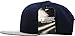 KBETHOS KNW-1467 NAV-LGY Cotton Snapback Solid Blank Cap Baseball Hat Flat Brim