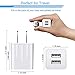 Wall Charger, YOKERSU Dual USB Fast Travel Charger 2.1Amp Adapter Power Plug Cube High Speed Charging