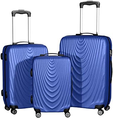 3 Pieces Hardside Spinner Luggage Sets Travel Rolling Suitcase (20'' 24'' 28'')