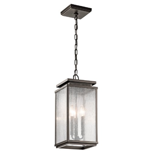 Kichler49387OZ Manningham Outdoor Pendant 3-Light, Olde Bronze