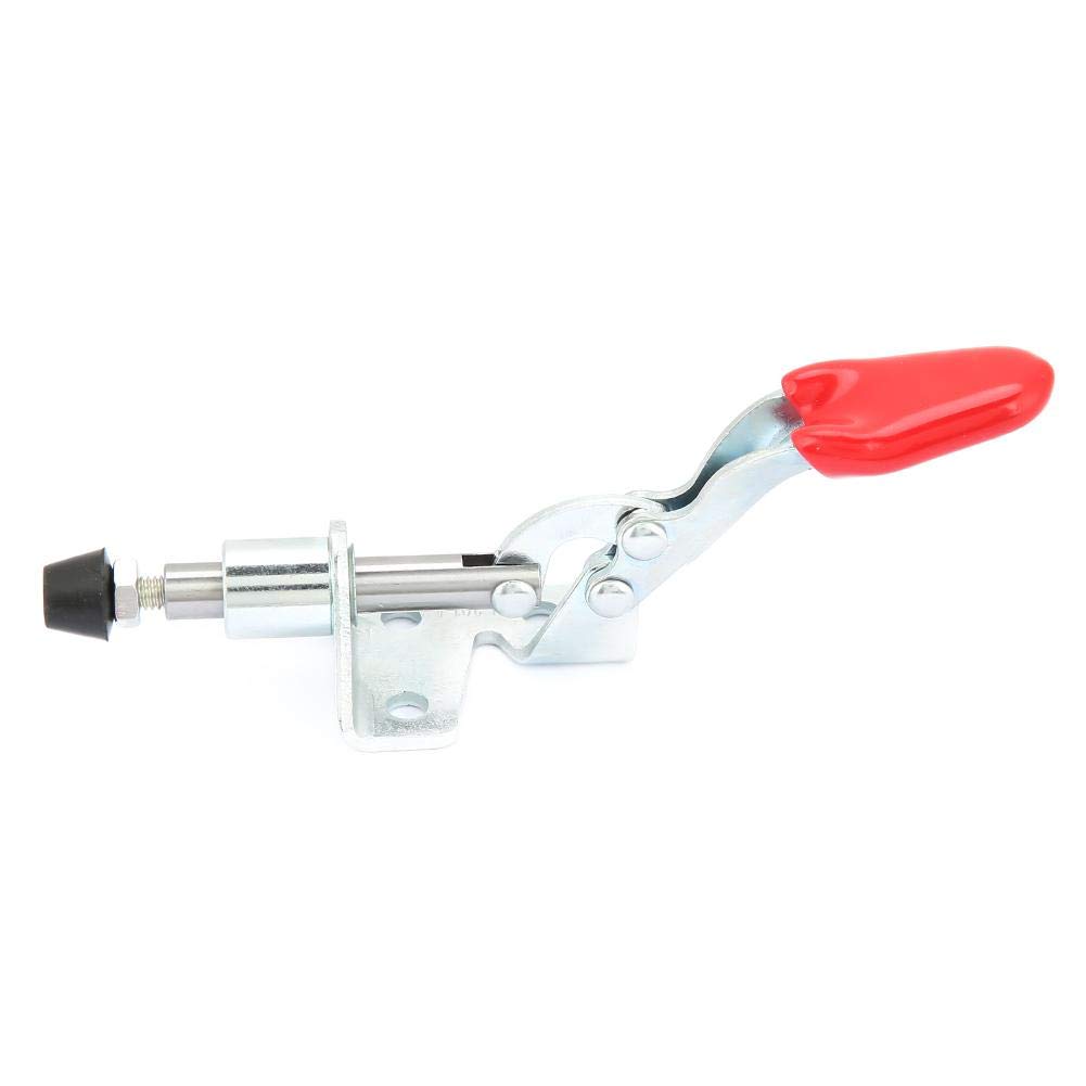 Quick Release Toggle Clamp Set 2Pcs Iron Galvanized 110lbs/50kg Capacity 2.6” Quick Fixed Push Pull Latch Clamp Vertical Toggle Clamp with 4M Screws for Welding Jigging Repairing - Image 4