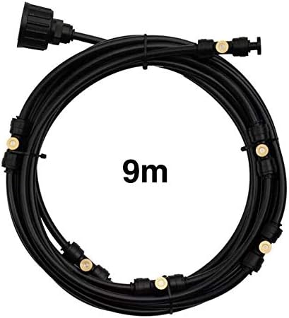 Mississ Misting System Humidification Device, Tap Water Pressure Spray Set Outdoor Garden Cooling Water Park Spray System Low Pressure Spray Greenhouse Misting helpful