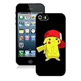 Iphone 5S Case,Pokemon Popular Cute And Funny Pikachu 33 Black Iphone 5S Screen Phone Case Fashion and Newest Design