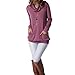 levaca Women Shirts Long Sleeve Shirts For Women Cowl Neck Sweatshirts Tunic Tops for Leggings Purple S V02