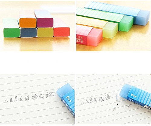 Assorted Colors Block Eraser,Pack of 6 - Thumbnail 5