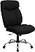 Flash Furniture HERCULES Series Big & Tall 400 lb. Rated Black Fabric Executive Ergonomic Office Chair and Chrome Base