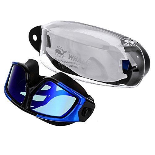 AVOLUTION Silicone Large Frame Glasses Swimming Goggles Anti-Fog UV Swim Mask Waterproof
