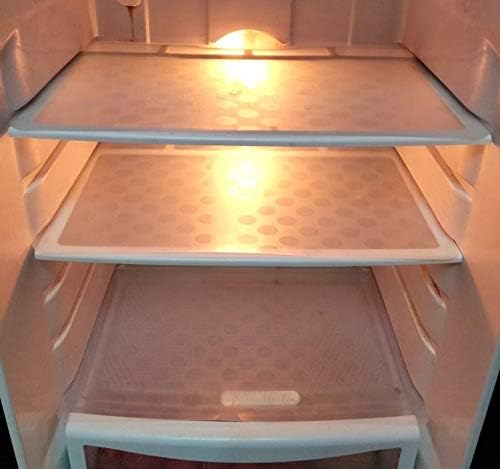 NIMKOS PVC 3 Piece Refrigerator Drawer Mat Set -White Colour