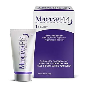Image of Mederma PM Intensive Overnight Scar Cream - Works with Skin's Nighttime Regenerative Activity - Once-Nightly Application is Clinically Shown to Make Scars Smaller & Less Visible - 1 Ounce