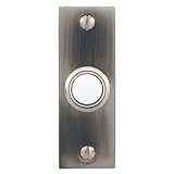 Heath Zenith 922-B Wired Push Button, Pewter Finish with Lighted Center Button