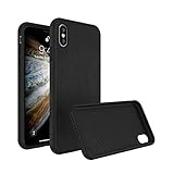 RhinoShield Case for iPhone Xs [SolidSuit] by Shock Absorbent Slim Design Protective Cover with Premium Matte Finish [3.5M / 11ft Drop Protection] - Leather