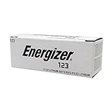 Energizer EL 1230P12 Photo Lithium 123, 3V Battery, 12-Pack (Silver/Black)