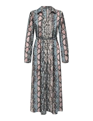 Onlnova Life Elite L/S Renna Long Dress, Ombre Blu, XS