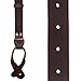 SuspenderStore Men's Buckle Strap Leather Button Suspenders - BROWN