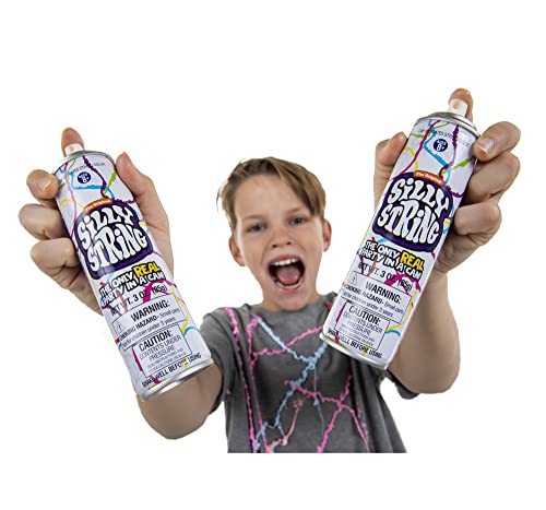 The Original Silly String! Silly String 2 pack, Assorted Colors, 3 oz Large Can – The Only Real Party in a Can! Be Silly! Shoots over 15ft!