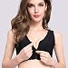 Women Wirefree Bra,Crytech Soft Stretchy Seamless Wireless Front Zipper Push Up Bralet Ultra Breathable Supportive Front Zip Closure Lift Sport Crop Tank Bra for Fitness Workout (Medium, Black)thumb 3