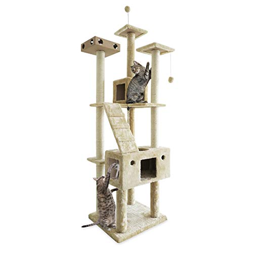 Furhaven Tiger Tough Cat Tree Double Decker