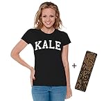 Awkwardstyles Women's Kale T-shirt White Vegetarian Organic Shirt + Bookmark