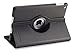 Rotating Apple iPad 5 Case (2017) Devicewear Detour 360 - Black Vegan Leather Case Multiple Viewing Angles and On/Off Switch