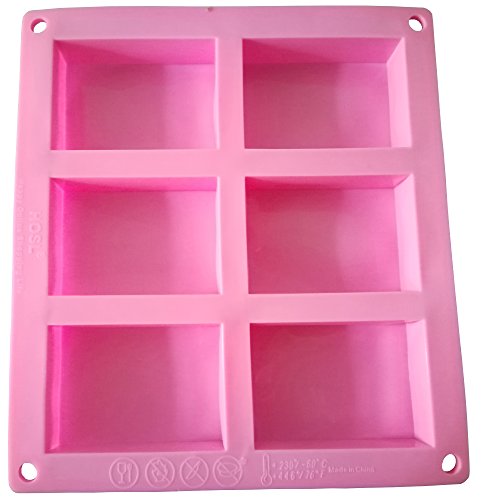 HOSL 3 Pack 6-Cavity Plain Basic Rectangle Silicone Mould For Homemade Craft Soap Mold, Cake Mold, Ice Cube Tray - Thumbnail 5