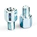 1PZ MXM-001 Mirror Mount Adapter - M8 female to M10 male or 8mm to 10mm Chrome Replacement for Honda Custom Cafe Chopper Bobber Tracker Vintage Classic Kawasaki Yamaha Suzuki (Pack of 2)