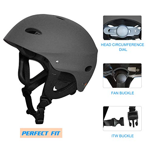 Vihir Adult Water Skate Bike Helmet Multi Sports Skateboard Scooter Men Women Dial Helmet (Gray, M)
