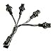 4 Pack of 4 Way Spliiter Quick Connects for EL Wire with Heat Shrink Reinforced Connections