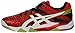 ASICS Men's Gel-Cyber Sensei Volleyball Shoe, Cherry Tomato/White/Black, 6 M US