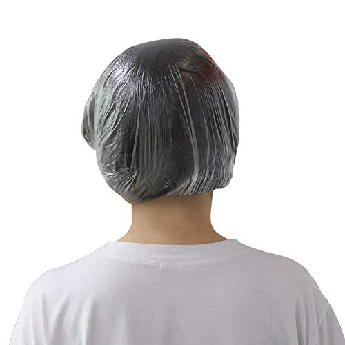 image for Disposable Shower Caps, Sopito 100 Pcs Plastic Waterproof Clear Shower