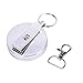 eBoot Metal Retractable Reel with Belt Clip for Keys, ID Badges, Belt Loop Clasp and Key Ring