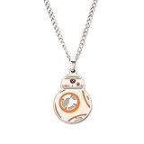 Star Wars Stainless Steel Episode 7 BB-8 Enamel Pendant with Chain.