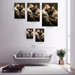 HMLZSJ Nude Muscle Male Torso Portrait Art Gay