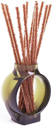 Air Freshener Diffuser Set with Moss Color Vase and 15 Reeds (Jasmine Rain scent) by alio. Odor neutralizer: eliminate smells in homes, kitchen, bathroom, offices