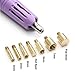 Hotfix Applicator, Afantti Rhinestone Setter Hot Fix Applicator Wand Tool Kit Set with 7 Tips Hot-fix Rhinestones (Violet)