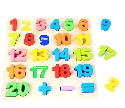 Homesoul Wooden Board Puzzles for Kids (1 to 20 Numbers)