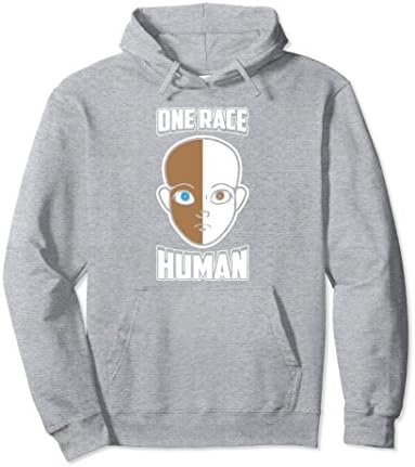 Unisex One Race Human Equality Peace Coexist Cool Vintage Hoodie 2XL Heather Grey