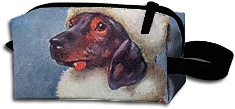 Dachshund Christmas Dogs Pets Storage Cosmetic Bag Portable Travel Makeup Bag Packing Pouches