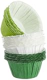 Wilton Assorted Green Ruffled Baking Cups, 24 Count