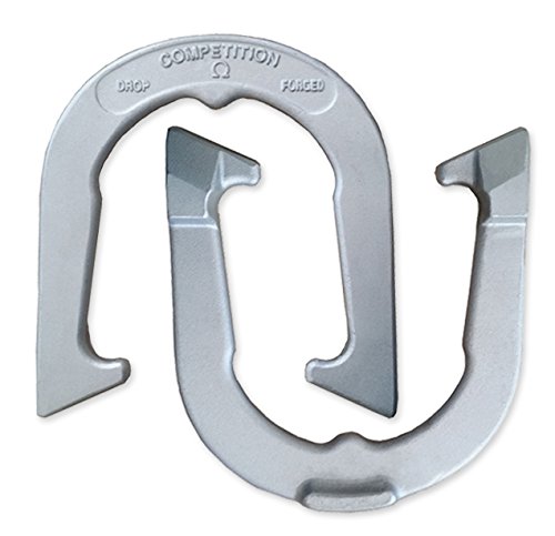 Competition Tournament Pitching Horseshoes - Silver Finish - NHPA Sanctioned for Tournament & League Play - Drop Forged Construction - One Pair (2 Shoes) - Thumbnail 3