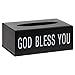 Home-X - God Bless You Tissue Box Holder & Cover, Rectangular Design with Heartwarming Message Makes a Great Gift for Friends and Family