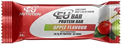 Eu Nutrition Unisex Apple Protein Bar, Multi-Coloured, 55 g