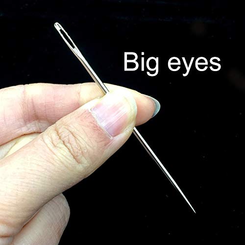 LargeEye Hand Sewing Needles,2.3 inches (60 mm) 15 pcs and Big Eye