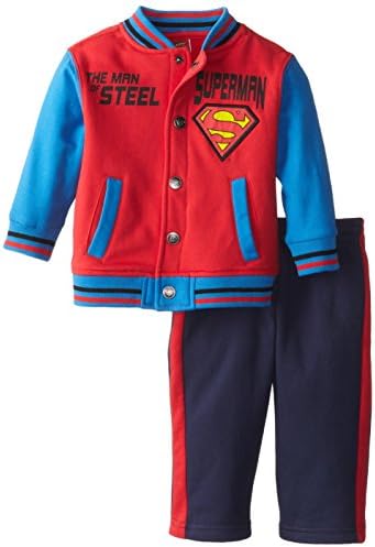 Baby Boys' Superman 2 Piece Fleece Jacket Set