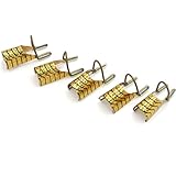 5Pcs Reusable UV Gel Acrylic French Tips Nail Art Extension Guide Form Tool （Gold）