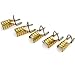 5Pcs Reusable UV Gel Acrylic French Tips Nail Art Extension Guide Form Tool （Gold）