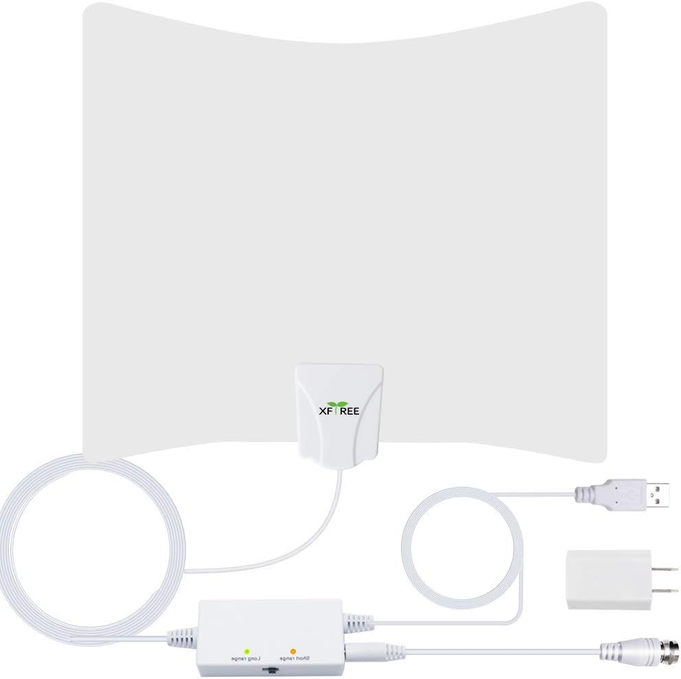 TV Antenna - 2020 Amplified HD Digital Indoor Antenna 200 Miles Range HDTV Antenna - 17ft Coax Cable Indoor Antenna for 4K HD Local Channels - Support All Television: Home Audio & Theater