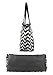 Clear Tote Bags with Full Chevron Stripe Shoulder Handbag with Interior Pocket